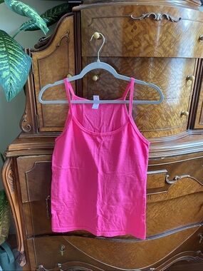 Anvil Hot Pink Slim Spaghetti-Strap Tank